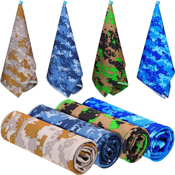 4-pack kylhanddukar, ishanddukar, kamouflage mikrofiber kylhanddukar, lätta KLB