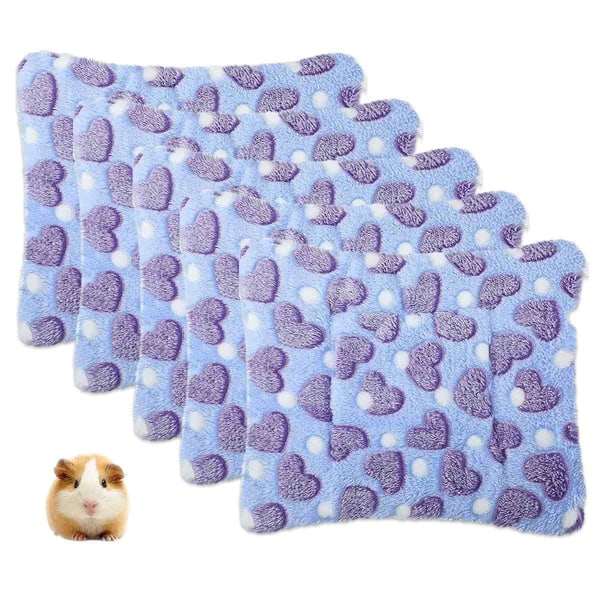 Pakke med 5 Love Pet Pad Hvid/Grå Hamster Totoro Kanin Varmepude Lilla KLB