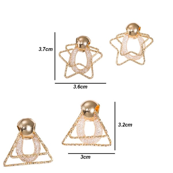 2 par geometriska örhängen med droppar, fashion statement örhängen, stil 1 KLB