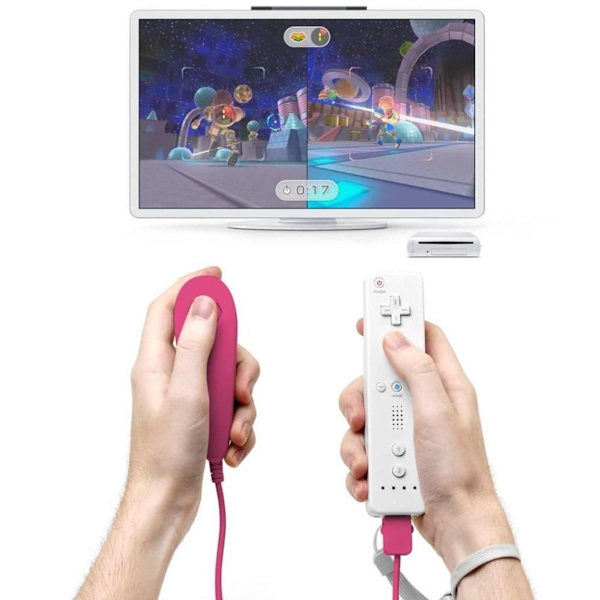Nunchuck-kontrollere, 2-pakninger erstatning for videospill - Rosa