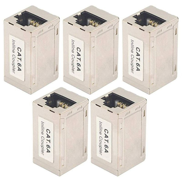 5-pack Cat6A Ethernet-adapterkopplingskabel RJ45-adapter Cat6 LAN