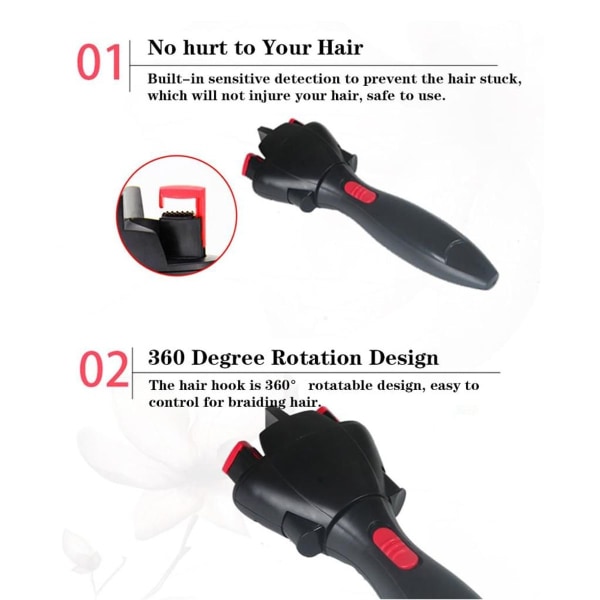 Elektronisk Quick Twist Hair Braiding Tool Automatisk hårflätningsmaskin KLB