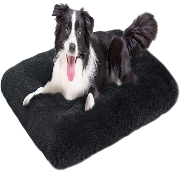 Plys hund seng, medium hund sofa, vaskbar super blød hundekurv, KLB