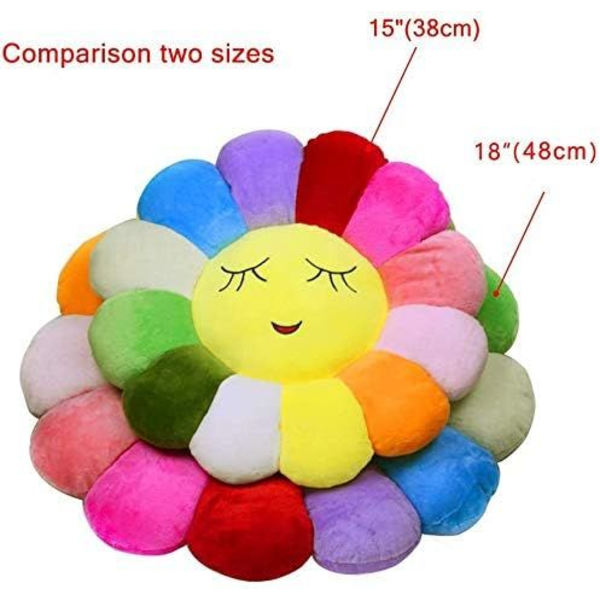38cm Solsikke Gulv Pudetrekk Barn Myk Gulv Pude Sete Stol Sofa Puter for Jenter Soverom Baby Barnerom Dekorasjon