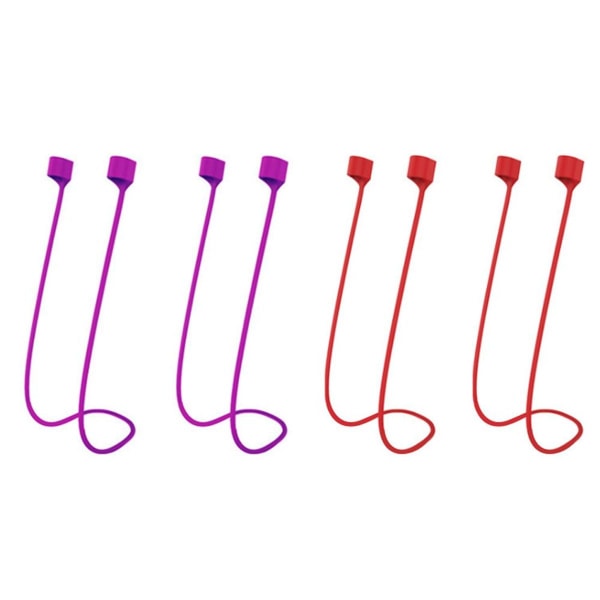 Magneettiset katoamista estävät rannekkeet pehmeälle silikoniurheilulle 2 punaista + 2 violettia