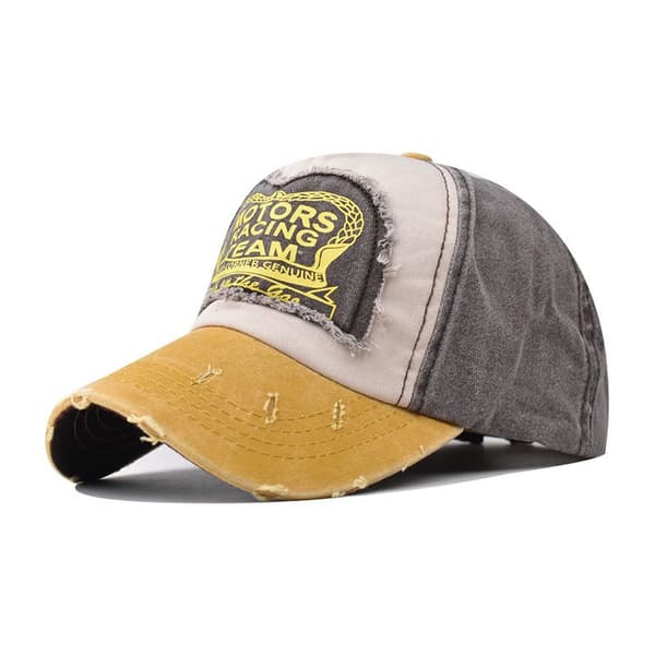Herre- og damebomullscaps, baseballcaps, ingen deformasjon, myk og original-gul-