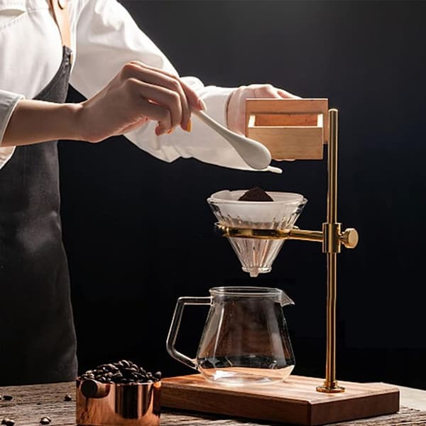 Boks med 2-4 kopper V60 filterkopp kaffe filterpapir V nøytral hvit
