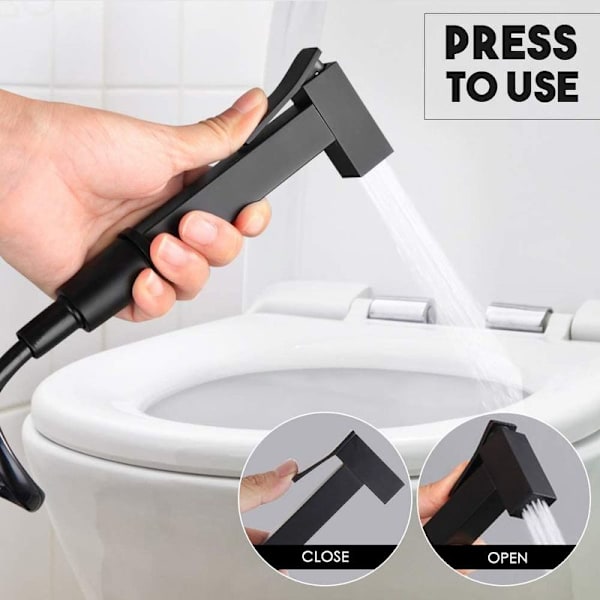 Bidet handdusch svart handspruta multifunktionell