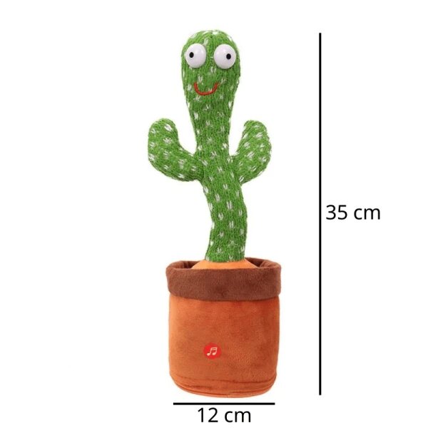 Crazy Cactus - Danser, synger og imiterer - LED 1-pakning KLB
