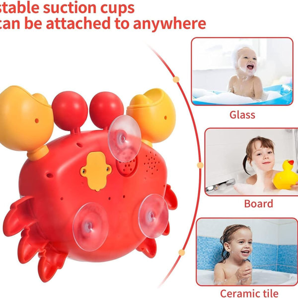 Babybadeleke, krabbebadelekeboble med musikk, babyvannleketøy KLB
