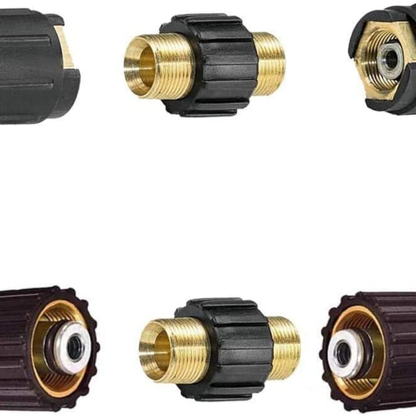Letkun pikaliitin M22 x 1,5 kaksoispistoke painepesurin sovitin (14 mm
