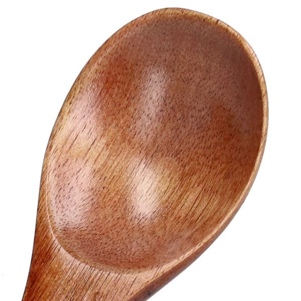 Skedar/set av träskedar med böjt handtag, liten blandningspaddel KLB