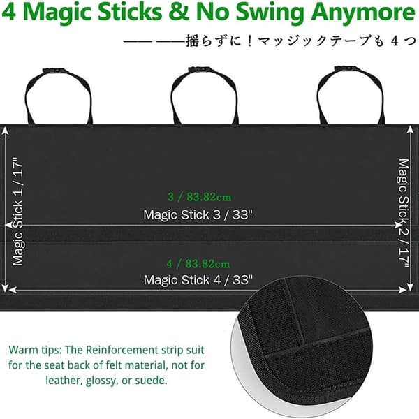 Bagasjeromsorganisator med elastisk nett og 4 lommer