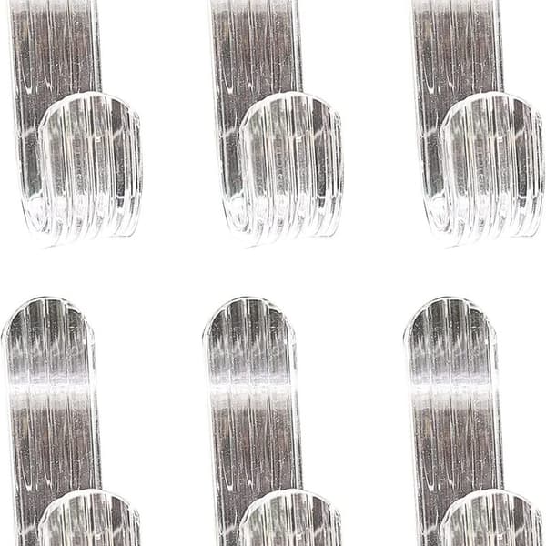 6-pack duschhängare i transparent akryl