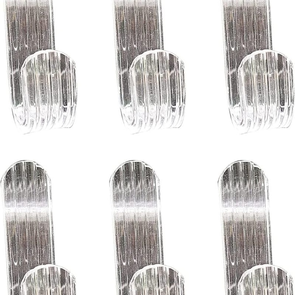 6-pack duschkrokar i transparent akryl