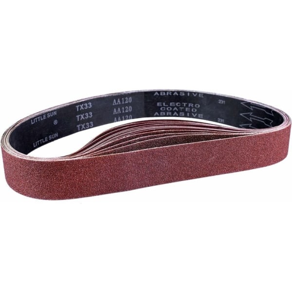 Assorted Sanding Belts 50 x 686 mm for Belt Sander - Pack of 5 (1 x 80/120/150/240/400 Grit Each) KLB