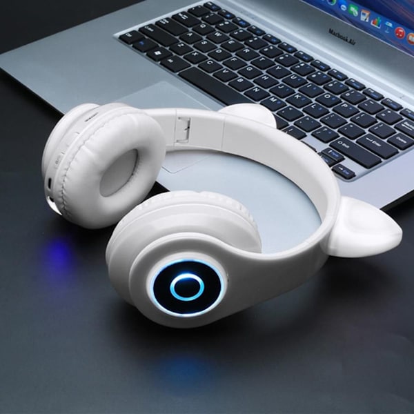 Bluetooth-kissan korvat -pelikuulokkeet LED-valolla