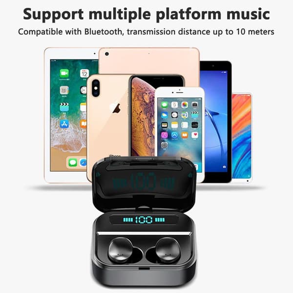 TWS Bluetooth 5.0 Hörlurar True Wireless Stereo Hörlurar Svart