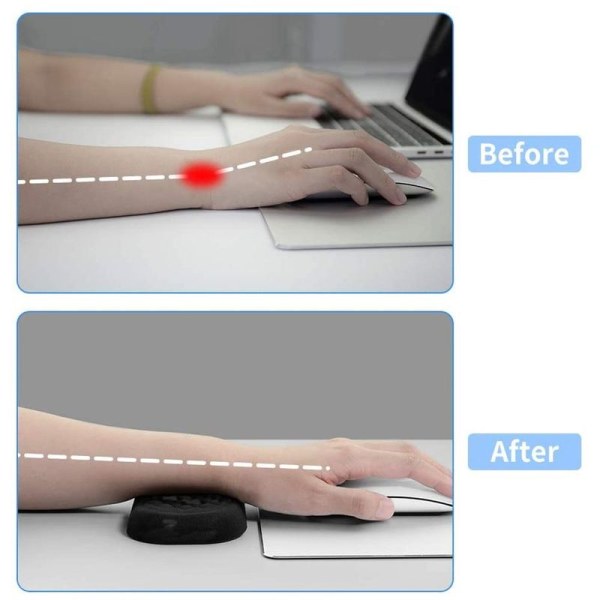 1 sæt sort memory foam computer tastatur håndledsstøtte