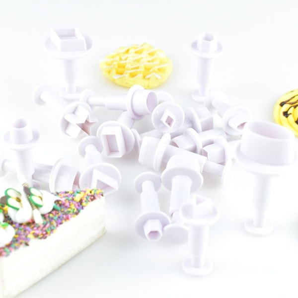 Fondant Cake Biscuit Plunger Sugarcraft Flower Leaf Square THM005 KLB