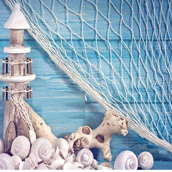 200cm x 100cm Fiskenet Strand Tema Dekoration Middelhavsstil Dekoration KLB