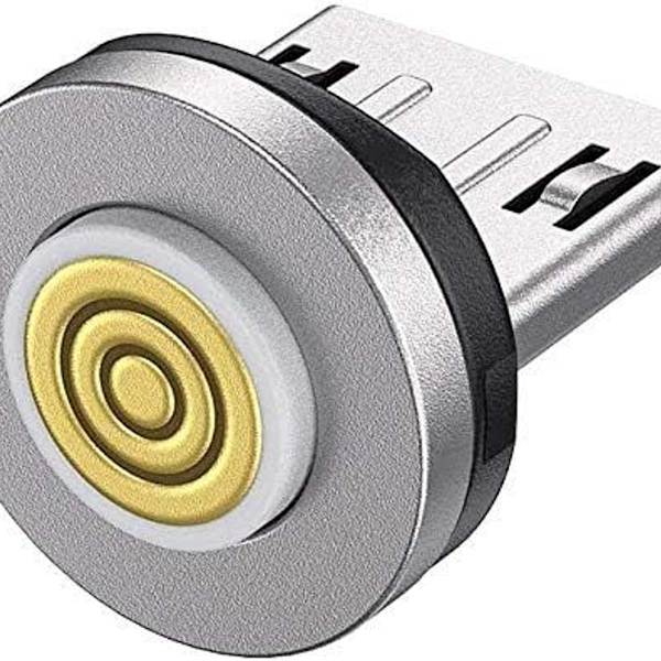 540 graders magnetisk laddningskabel nylonflätad 3-pack, tips för Micro USB KLB