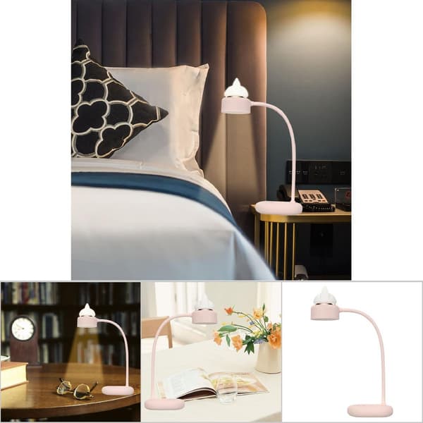 USB-ladet LED-skrivebordslampe søt katteform sammenleggbar KLB
