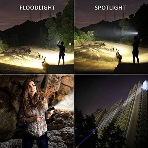 LED-taskulamppu työvalolla, superlumen-taskulamppu, USB-ladattava KLB