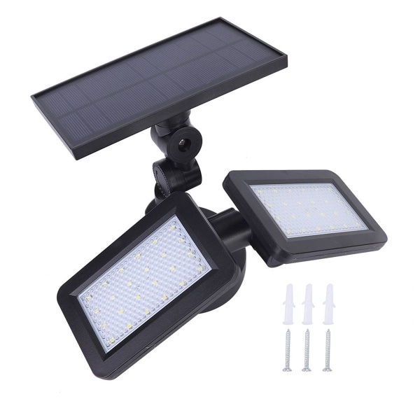 Solcellsradar induktions utomhusvägglampa 48 LED 360 grader KLB
