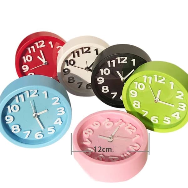 Rund 12cm Diameter Candy Farvet Digital Stereo Alarmur Børn Studerende Ur