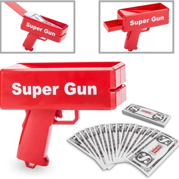 VAROR + Prylar Super Money Gun Toy Money Gun Party Revolver Shoots
