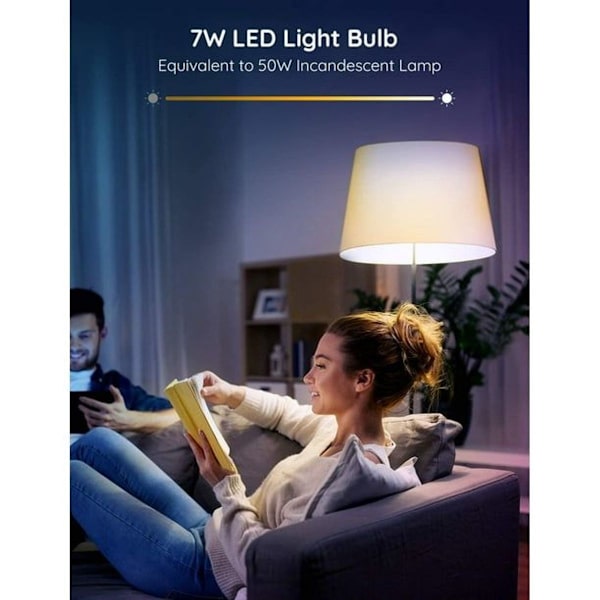 RGB-lampor, Bluetooth-lampa A19 7W 60W motsvarande KLB