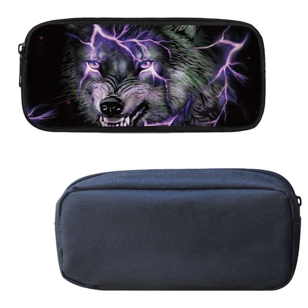 Pencil Case til piger Børn Lærred Pencil Case Zipper Blød Form3 KLB