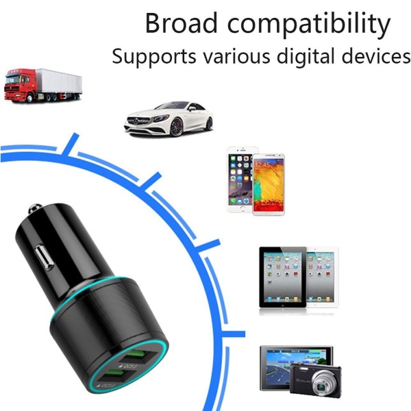 Hurtig USB-C biloplader kompatibel med Samsung Galaxy KLB