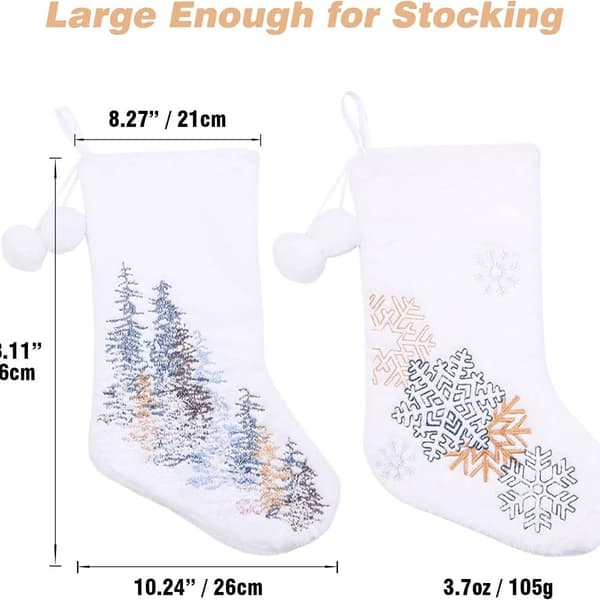 Vita julstrumpor 2-pack 18\" julstrumpor KLB