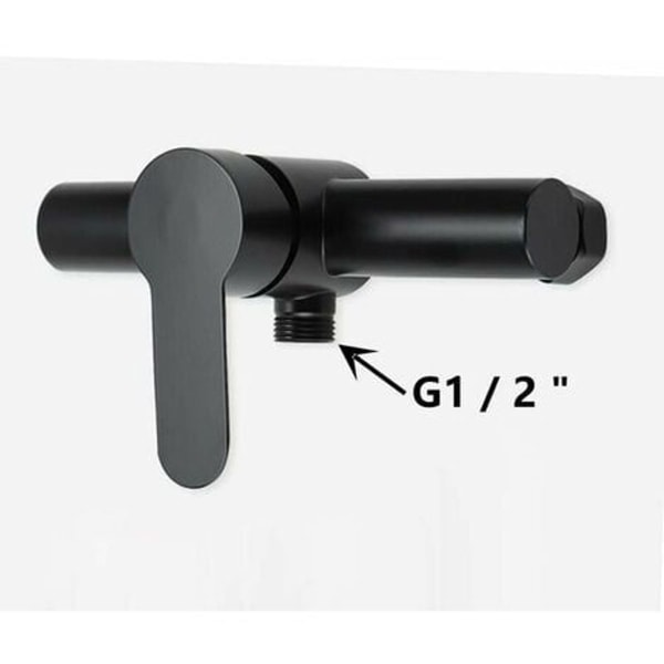 Bath shower faucet, black stainless steel bathroom KLB