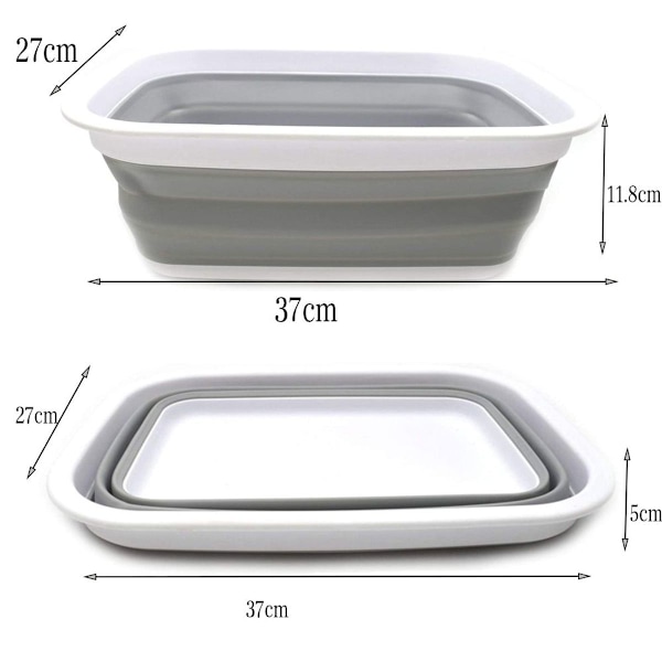 9,2L (2,37 gallon) hopfällbart badkar - Portabel picknickkorg / Krater -