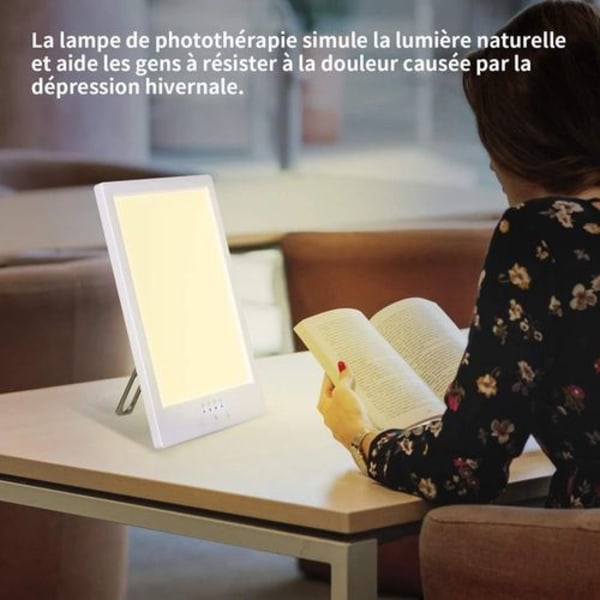 Dagslampa 12000 lux, LED-ljusbehandlinglampa, simulering av dagsljus