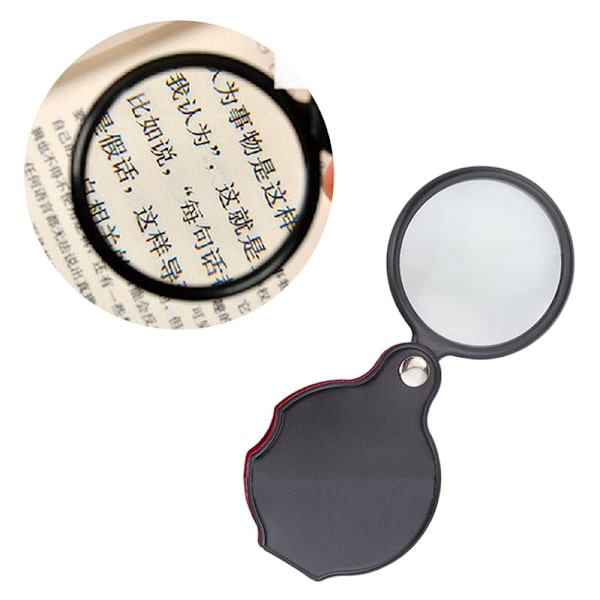 2 Sæt Mini Læseforstørrelsesglas 10x Foldbar Lommeforstørrelsesglas