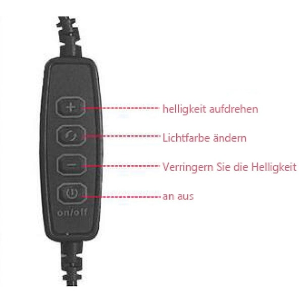 Ringlys bærbar PC, 5'' ringlys med stativ og klips, videokonferanselys med 5 KLB