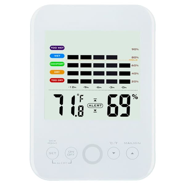 Touch Screen Thermohygrometer Elektronisk Digital Väggmonterad KLB