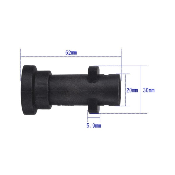 Skumlanse hun-adapter skumforbindelsesadapter kompatibel med Karcher K-serie højtryksrenser K2, K3, K4, K5, K6, K7 (plast) KLB