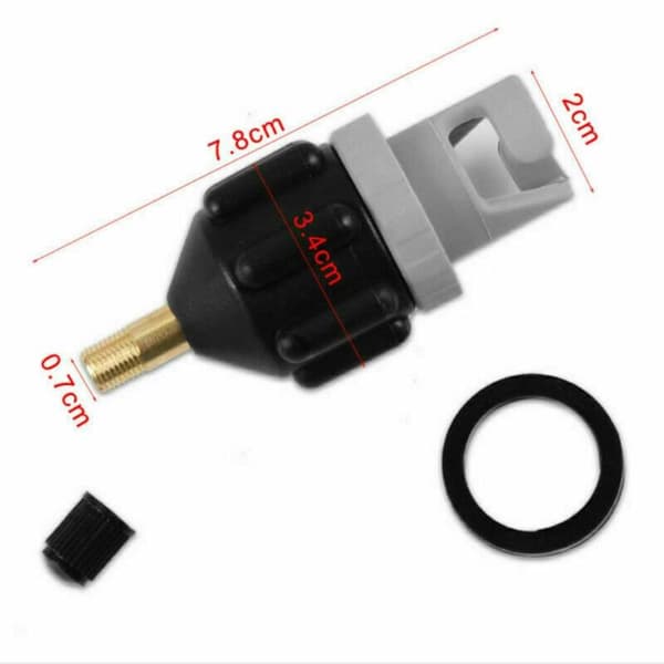 Adapter for kano, kajakk, pumpeventil, SUP, stående padlebrettkompressor