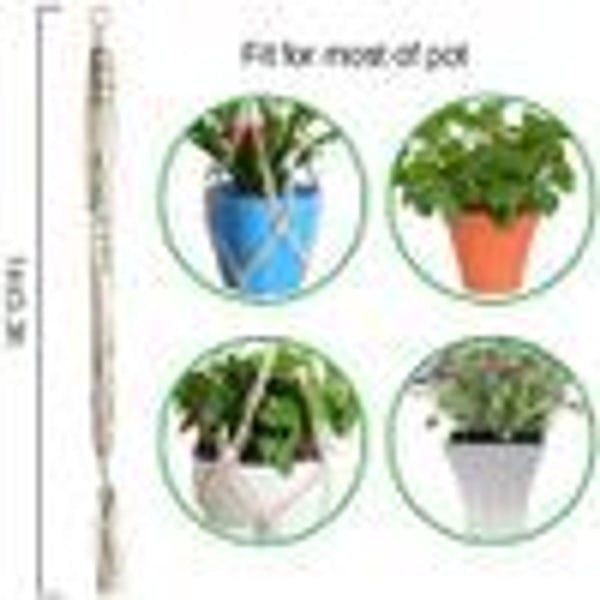 2-pack växtupphängare, macramé hängande korg, bomullsrep hängande korg
