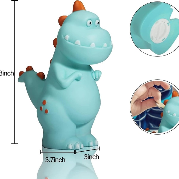 Dinosaur piggy bank toy.