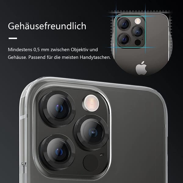 Kamera beskyttelse for iPhone 13 Pro/ iPhone 13 Pro Max kamera herdet glass,