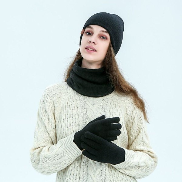 Bobble lue kvinners strikkede lue vinter