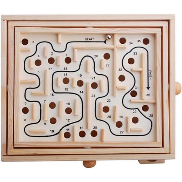 Barnens Utbildande Labyrinth Leksak 3D Labyrinth Träpusselspel Labyrinth