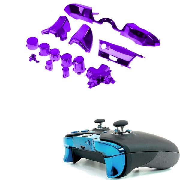 Fuld knap-sæt til Xbox One / Elite-controller (3,5 mm elektroplettering lilla KLB