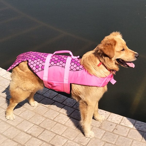 Hunde redningsvest, havfrue stil, egnet for små og mellomstore hunder grå(M)